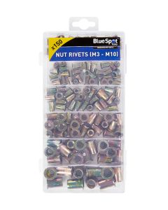 Blue Spot Tools 150 PCE Nut Rivets (M3 - M10)