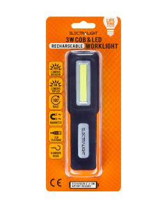 Electralight 3 Watt COB & LED Rechargeable Worklight (160 Lumens)