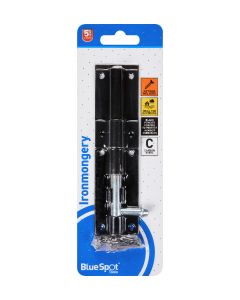  Blue Spot Tools Ironmongery 152mm Black Powder Coated Tower Bolt