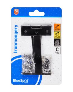  Blue Spot Tools Ironmongery 102mm Black Powder Coated Tee Hinge