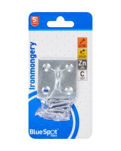  Blue Spot Tools Ironmongery 50mm x 50mm Zinc Plated Staple on Plate