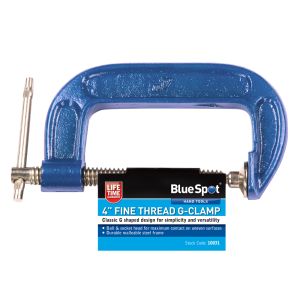 Blue Spot Tools 100mm (4") Fine Thread G-Clamp