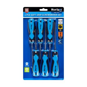 Blue Spot Tools 6Pce Soft Grip Screwdriver Set