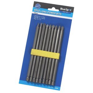 Blue Spot Tools 9 PCE 150mm Extra Long Power Bit Set