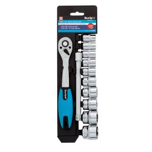 Blue Spot Tools 12 PCE 3/8" Metric Ratchet & Socket Set (10-24mm)