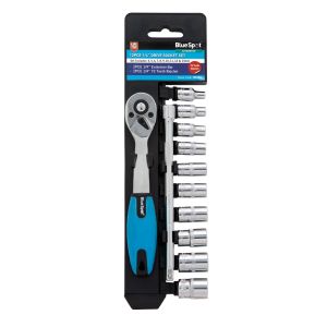 Blue Spot Tools 12 PCE 1/4" Metric Ratchet & Socket Set (4-13mm)