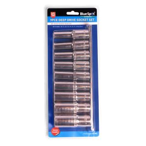 Blue Spot Tools 9 PCE 1/2" Metric Deep Socket Set (10-22mm)