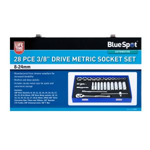 Blue Spot Tools 28 PCE 3/8" Metric Socket Set (8-24mm)