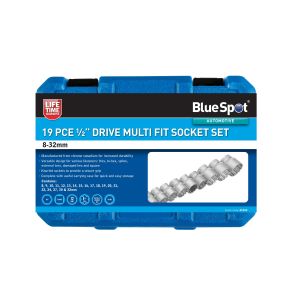 Blue Spot Tools 19 PCE 1/2" Multi Fit Socket Set (8-32mm) (5/16"-1 1/4")