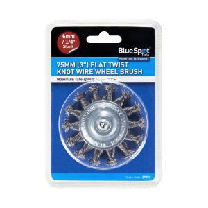 Blue Spot Tools 75mm (3") Flat Twist Knot Wire Wheel Brush