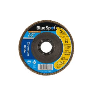 Blue Spot Tools 115mm (4.5") 80 Grit Zirconium Oxide Flap Disc