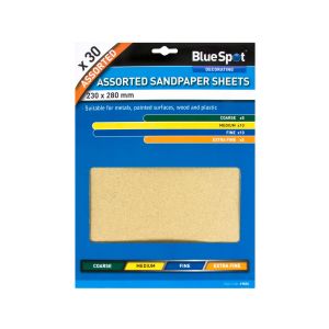 Blue Spot Tools 30 PCE Assorted Sandpaper Sheets