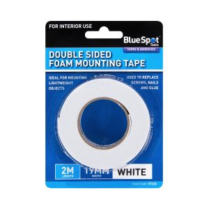 Blue Spot Tools 19mm x 2M White Double Sided Foam Mounting Tape