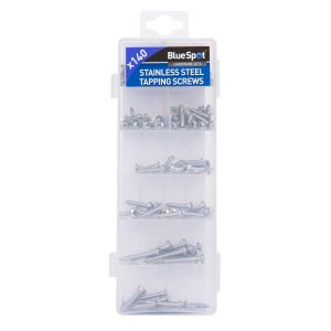 Blue Spot Tools 140 PCE Assorted Stainless Steel Tapping Screw Set