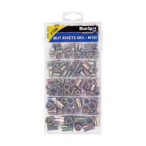 Blue Spot Tools 150 PCE Nut Rivets (M3 - M10)