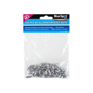 Blue Spot Tools 100 PCE M3 Aluminium Rivet Nuts