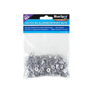 Blue Spot Tools 100 PCE M4 Aluminium Rivet Nuts