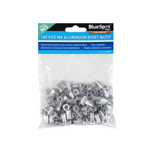 Blue Spot Tools 100 PCE M5 Aluminium Rivet Nuts