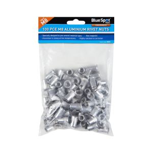 Blue Spot Tools 100 PCE M8 Aluminium Rivet Nuts