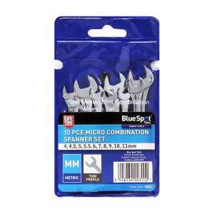 Blue Spot Tools 10 PCE Micro Combination Spanner Set (4-11mm)