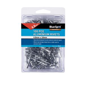 Blue Spot Tools 100 PCE 4.8mm X 10mm Aluminium Rivets