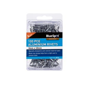 Blue Spot Tools 100 PCE 4mm X 10mm Aluminium Rivets