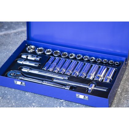 Blue Spot Tools 28 PCE 3/8" Metric Socket Set (8-24mm)