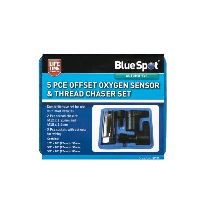 Blue Spot Tools 5 PCE Oxygen Sensor & Thread Chaser Set - Blue