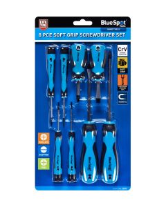 Blue Spot Tools 8Pce Soft Grip Screwdriver Set