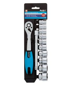 Blue Spot Tools 12 PCE 3/8" Metric Ratchet & Socket Set (10-24mm)