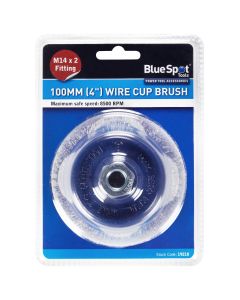 Blue Spot Tools 100mm (4") M14 x 2 Wire Cup Brush