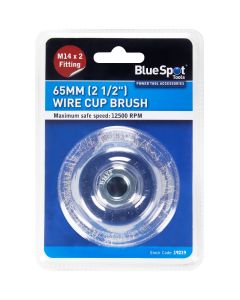 Blue Spot Tools 65mm (2 1/2") M14 x 2 Wire Cup Brush