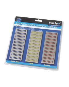 Blue Spot Tools 3 PCE 150mm x 50mm Diamond Sharpening Whetstone Set