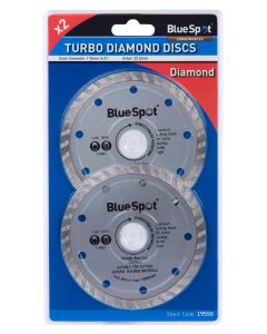 Blue Spot Tools 2 PCE Turbo 115mm (4.5") Diamond Discs