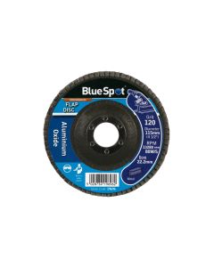 Blue Spot Tools 115mm (4.5") 120 Grit Aluminium Oxide Flap Disc