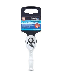 Blue Spot Tools 1/4" Stubby Ratchet (100 Teeth)