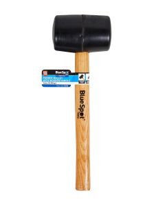 Blue Spot Tools 16oz (0.45kg) Black Rubber Mallet with Wooden Handle