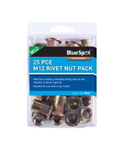 Blue Spot Tools 25 PCE M12 Rivet Nut Pack