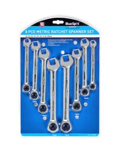 Blue Spot Tools 8 PCE Metric Ratchet Spanner Set (8-19mm)