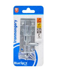  Blue Spot Tools Ironmongery 76mm Zinc Plated Tower Bolt