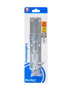  Blue Spot Tools Ironmongery 200mm Zinc Plated Tower Bolt