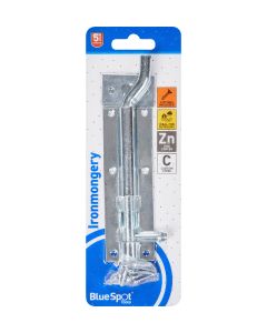  Blue Spot Tools Ironmongery 150mm Zinc Plated Necked Tower Bolt