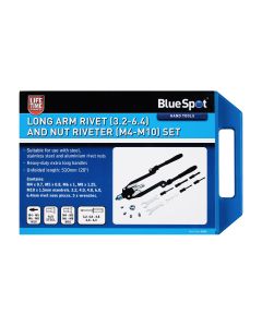 Blue Spot Tools Long Arm Rivet (3.2-6.4) and Nut Riveter (M4-M10) Set