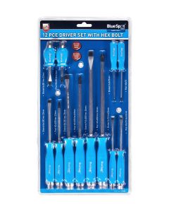 Blue Spot Tools 12 PCE Hex Bolster Screwdriver Set